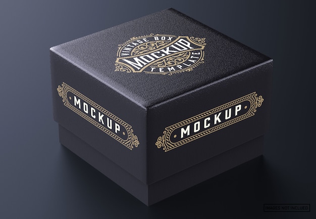 Download Premium PSD | Square jewelry box mockup