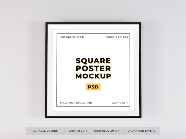 Download Premium Psd Square Poster Mockup Yellowimages Mockups