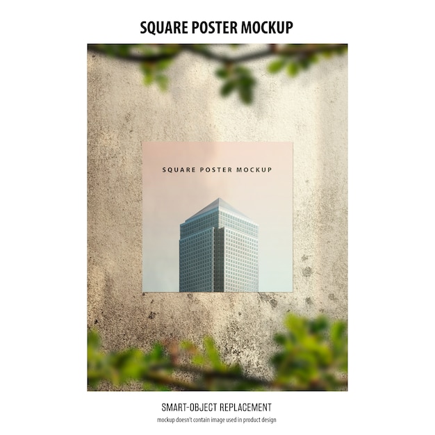 Download Square poster mockup PSD file | Free Download