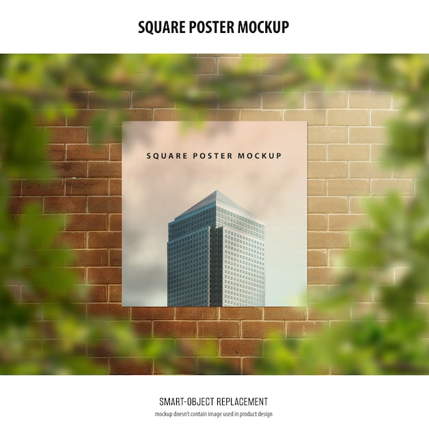 Square poster mockup | Free PSD File