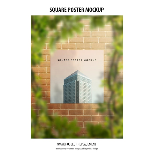 Download Free PSD | Square poster mockup