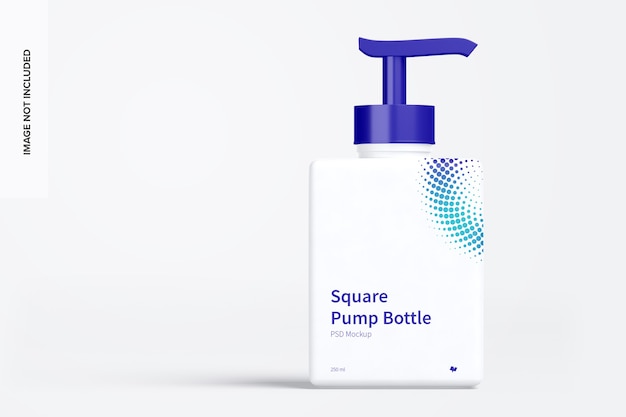 Download Premium Psd Square Pump Bottle Mockup Front View