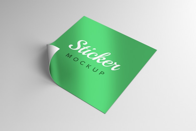 Download Square sticker mockup design | Premium PSD File