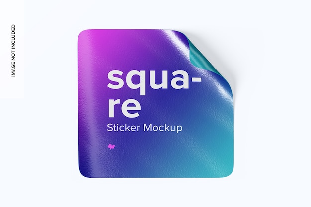 Download Premium PSD | Square sticker mockup, top view