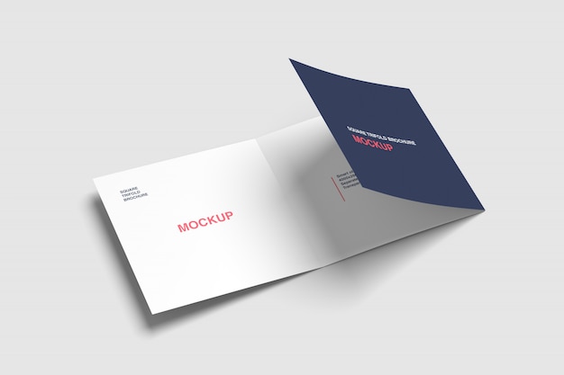 Download Premium Psd Square Trifold Brochure Mockup