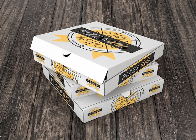 Download Stacked pizza box mockup PSD file | Free Download