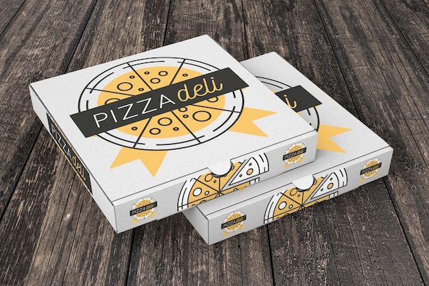 Download Free Psd Stacked Pizza Box Mockup