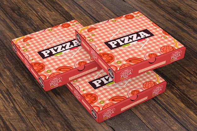 Download Free PSD | Stacked pizza boxes mockup