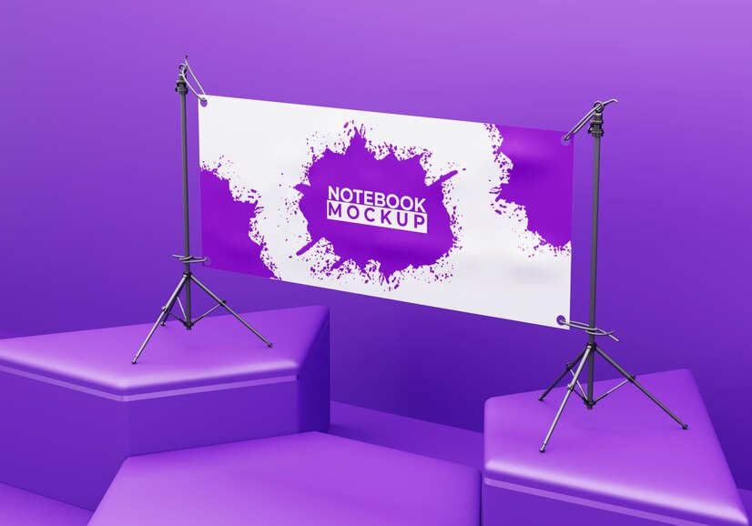 Premium PSD | Stage billboard and banner mockup