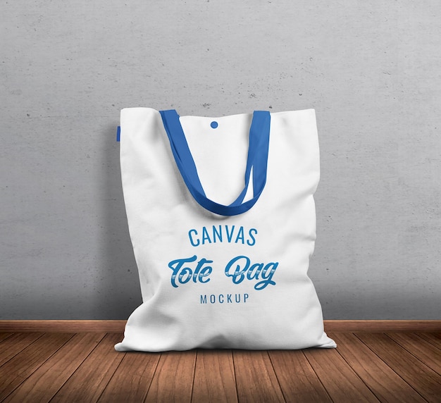 Download Premium Psd Standing Canvas Tote Bag Front View Mockup