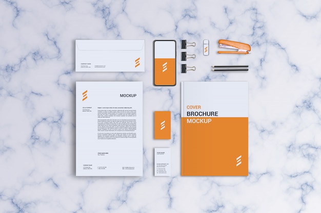 Download Stationary mockup template | Premium PSD File