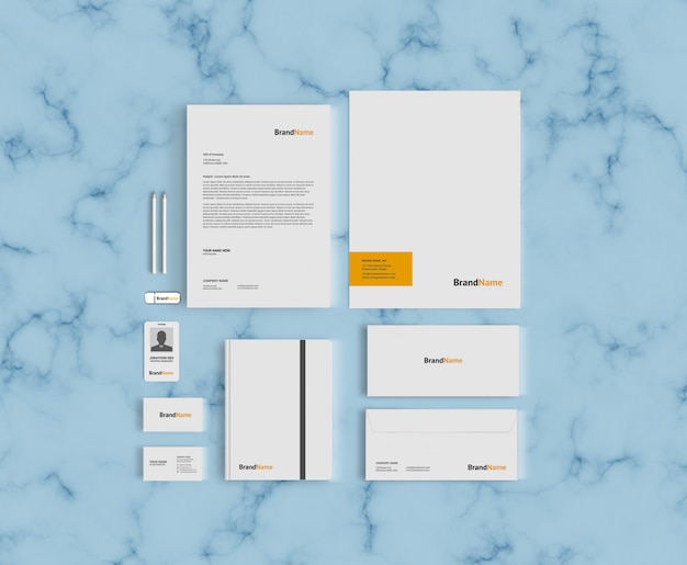 Download Premium PSD | Stationary mockup template