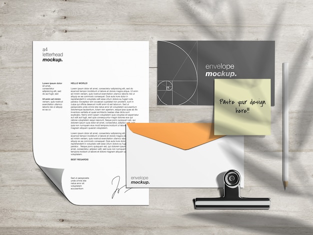 Download Stationery branding identity mockup template and scene ...