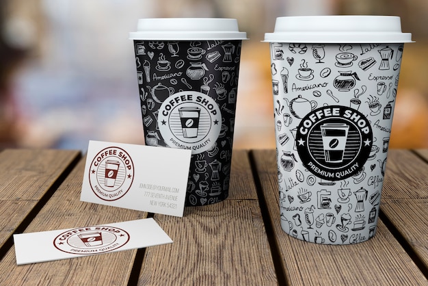 Download Stationery mockup for coffee shop | Free PSD File