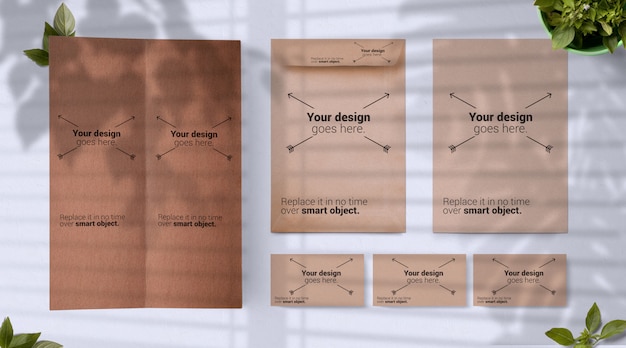 Download Stationery Mockup With Menu Business Cards And Envelope Exotic Premium Psd File Yellowimages Mockups