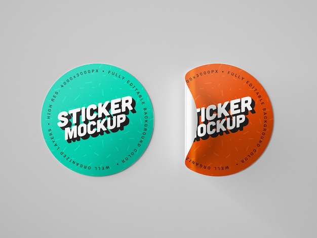 Download Company Logo Sticker Design PSD - Free PSD Mockup Templates