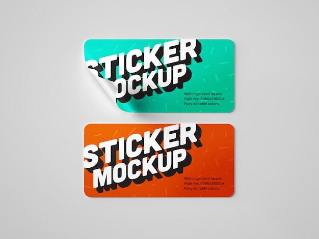 Sticker mockup | Premium PSD File