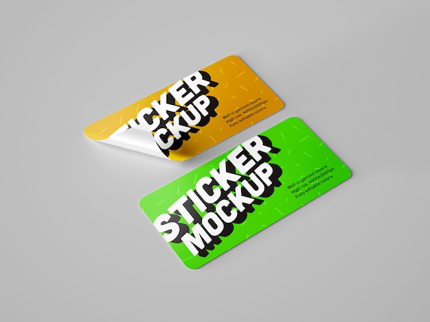 Download Premium PSD | Sticker mockup