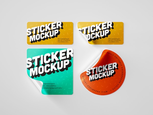 Sticker mockup | Premium PSD File