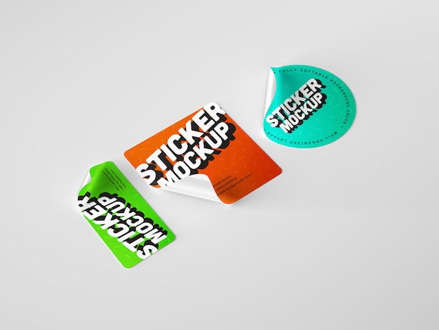 Download Sticker mockup | Premium PSD File