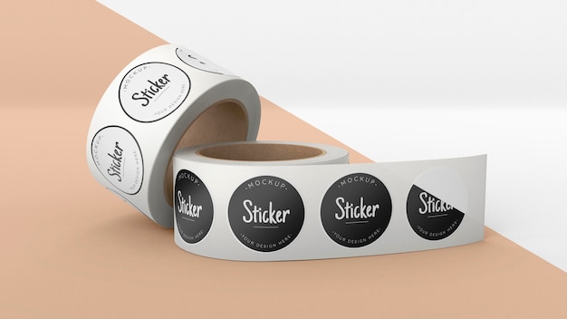 Download Free PSD | Sticker roll mock up