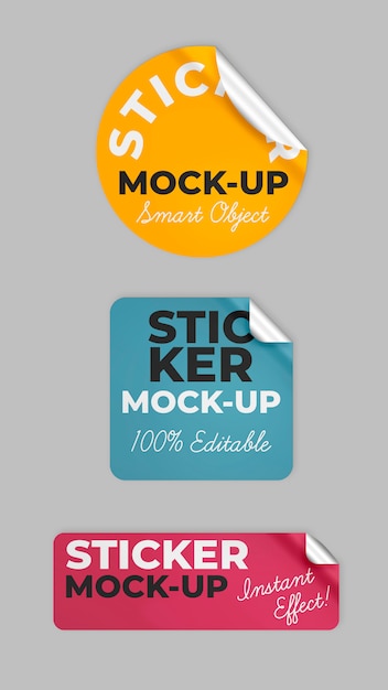 Download Stickers mock up | Free PSD File