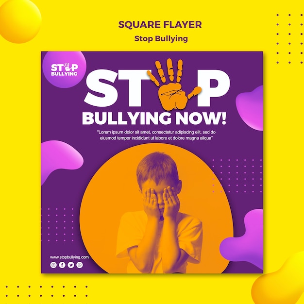 Stop Cyber Bullying Flyer Template Postermywall - vrogue.co