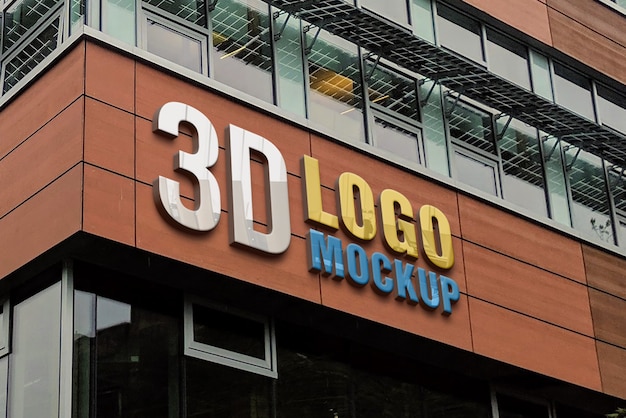 Premium PSD | Storefront 3d Sign Logo Mockup