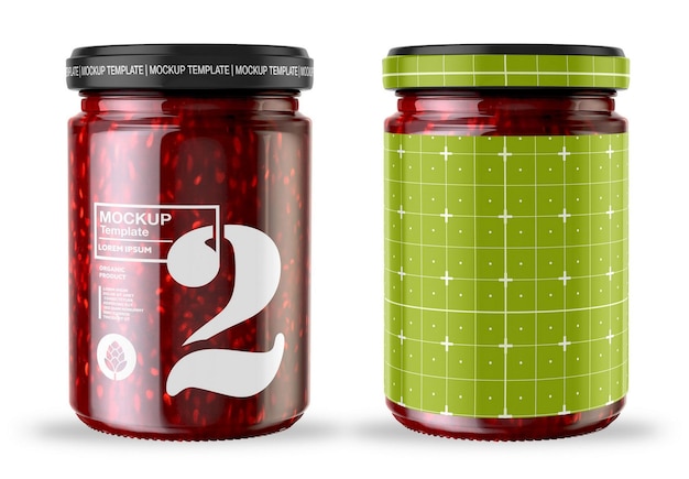 Download Premium Psd Strawberry Jam Jar Mockup
