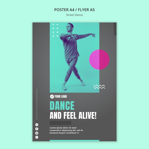 Street dance concept poster design | Free PSD File