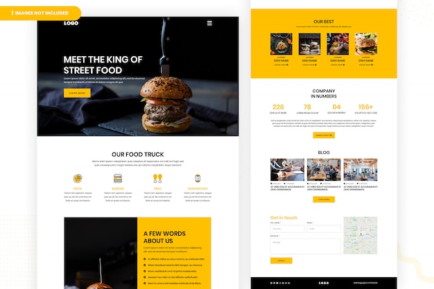 Street food website page | Premium PSD File