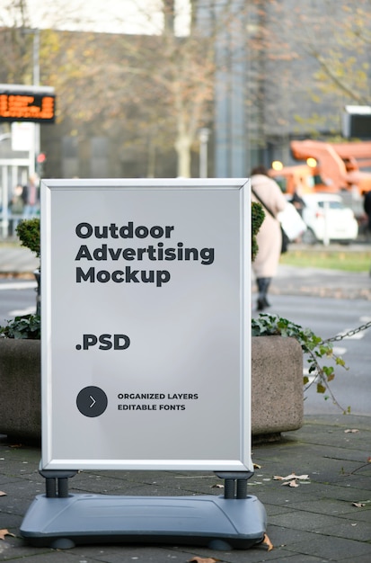 Download Premium Psd Street Stand Board Mockup Yellowimages Mockups