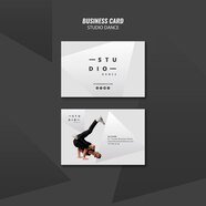 Free PSD Studio Dance Business Card Template