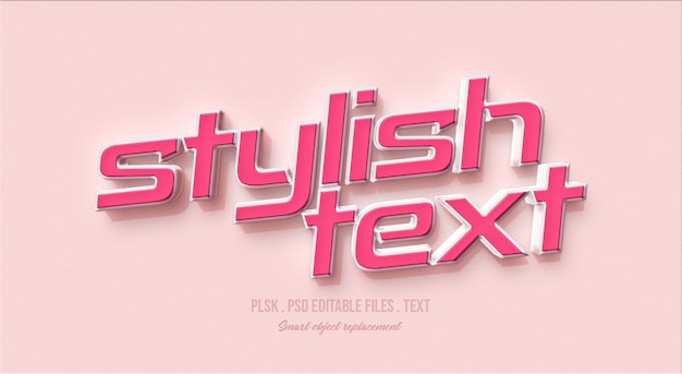 Download Stylish 3d text style effect mockup PSD file | Premium ...