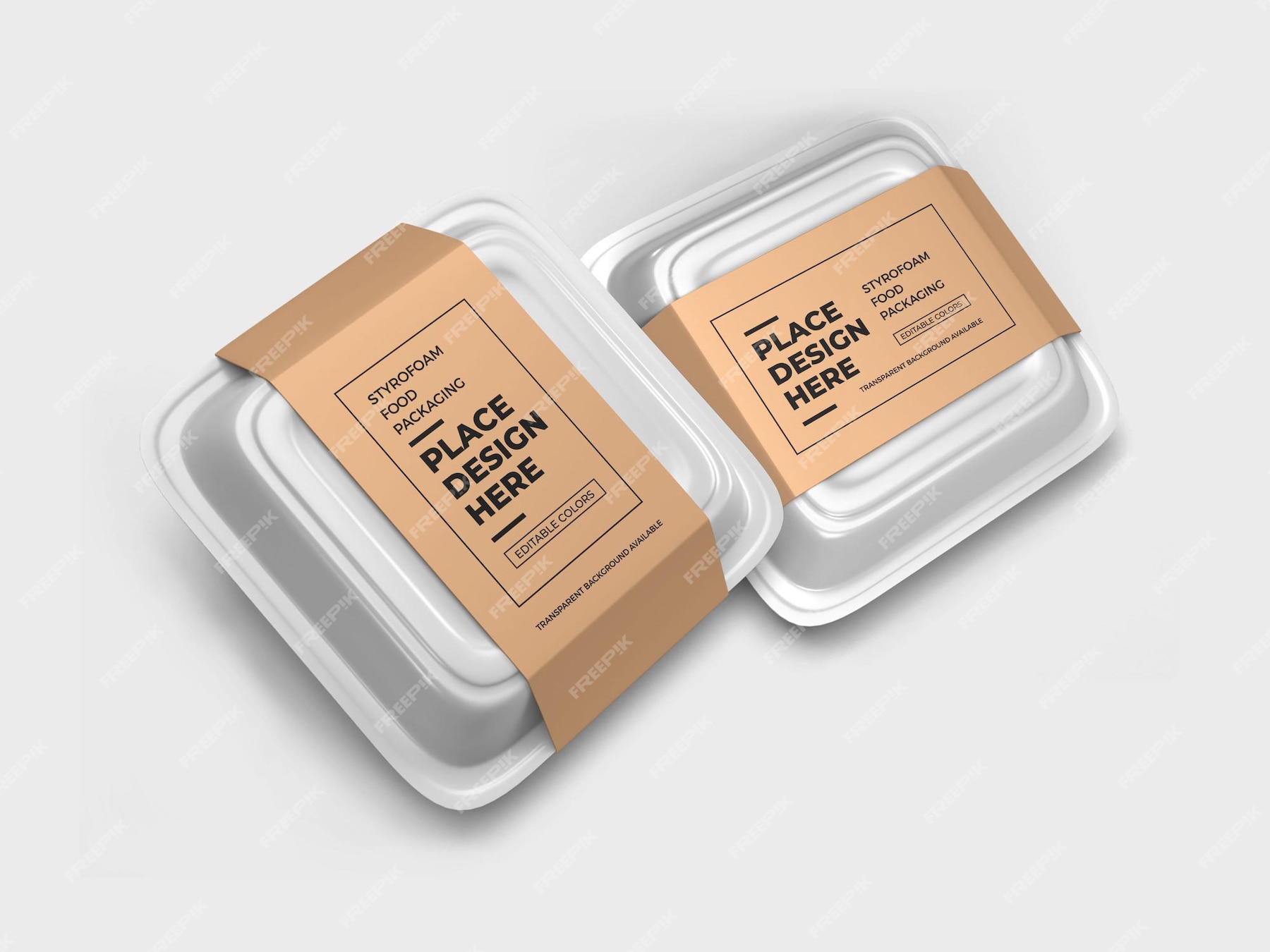 Premium PSD | Styrofoam food box packaging mockup