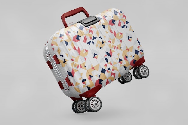 Download Suitcase trolley mock up PSD file | Premium Download