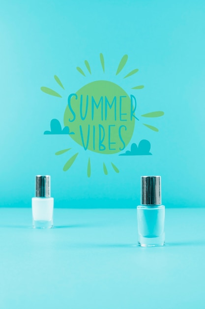 Download Summer background with nail polish PSD file | Free Download