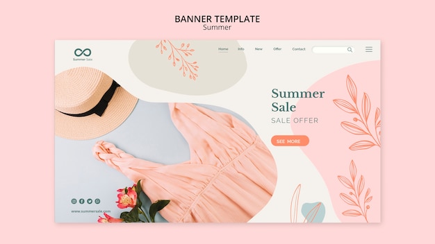 Summer collection banner style | Free PSD File