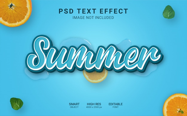 Summer text. Jungle Editable text PSD.