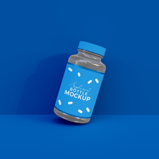 Premium PSD | Supplement bottle mockup