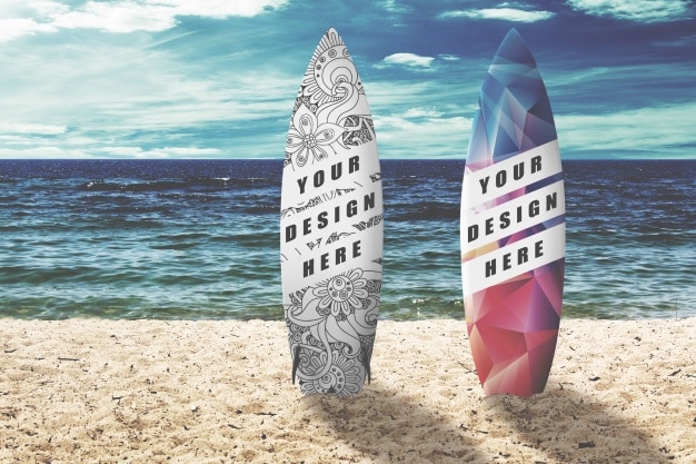 Download Surfboard Mockup Psd Template All Mockups Design For Packaging