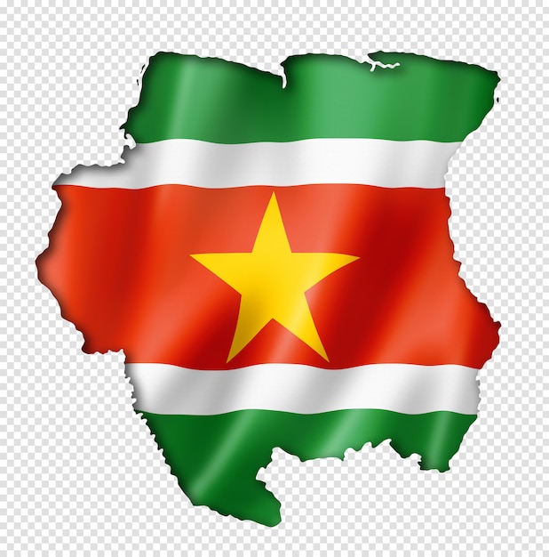 Uitvoeren Hysterisch dood Premium PSD | Suriname flag map