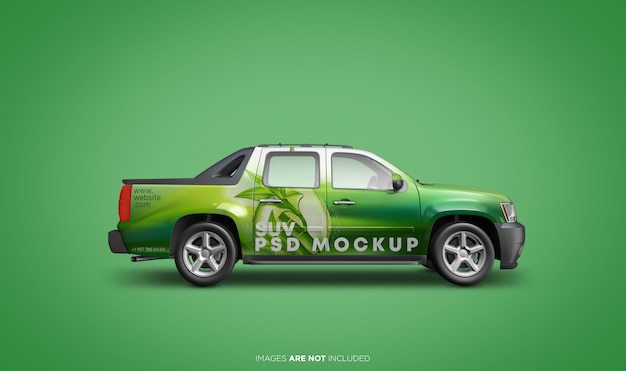 Download Premium PSD | Suv vehicle psd mockup side view