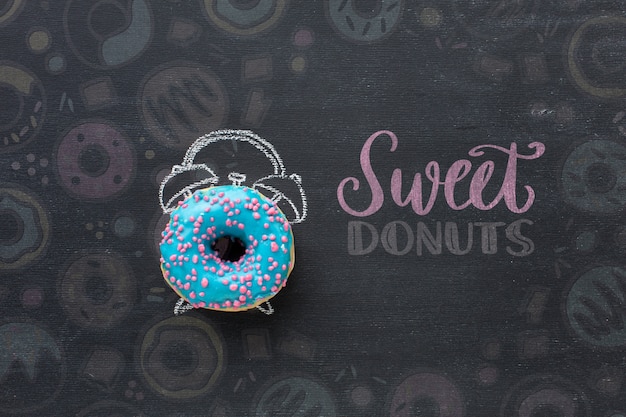 Download Sweet donut with mock-up PSD file | Free Download