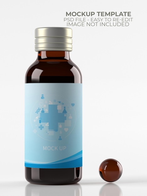 Download Premium Psd Syrup Medicine Bottle Mockup