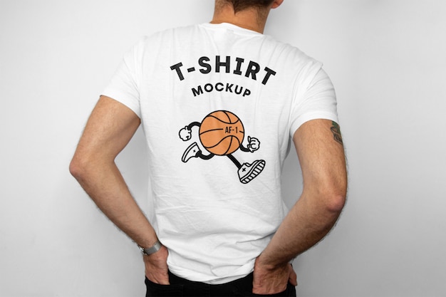 Download T-shirt back mockup | Premium PSD File PSD Mockup Templates
