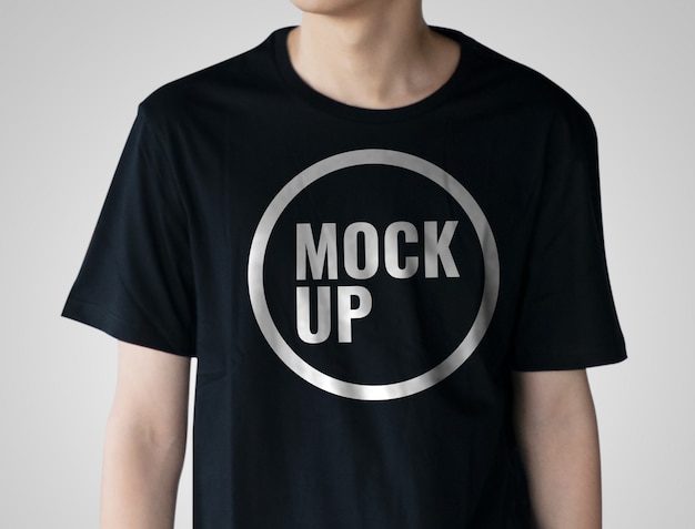 Download Premium PSD | T-shirt mockup realistic with teen boy model