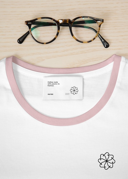 Download T-shirt with label mockup | Premium PSD File