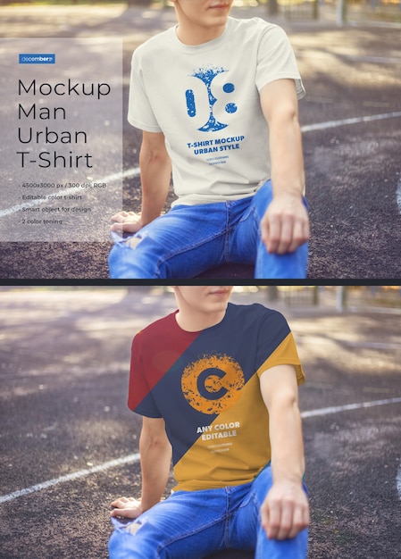 Download Premium PSD | T-shirts mockups for men