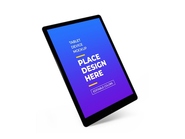 Premium PSD | Tablet device 3d mockup design